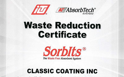 Classic Coatings Recognized for “Going Green”